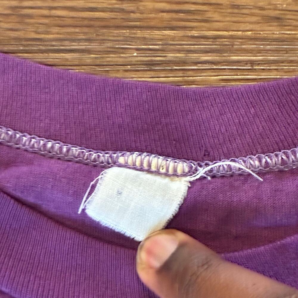 Vintage Fripp Island South Carolina T-Shirt Purple Stripe Beach Tee Size L - Picture 6 of 6